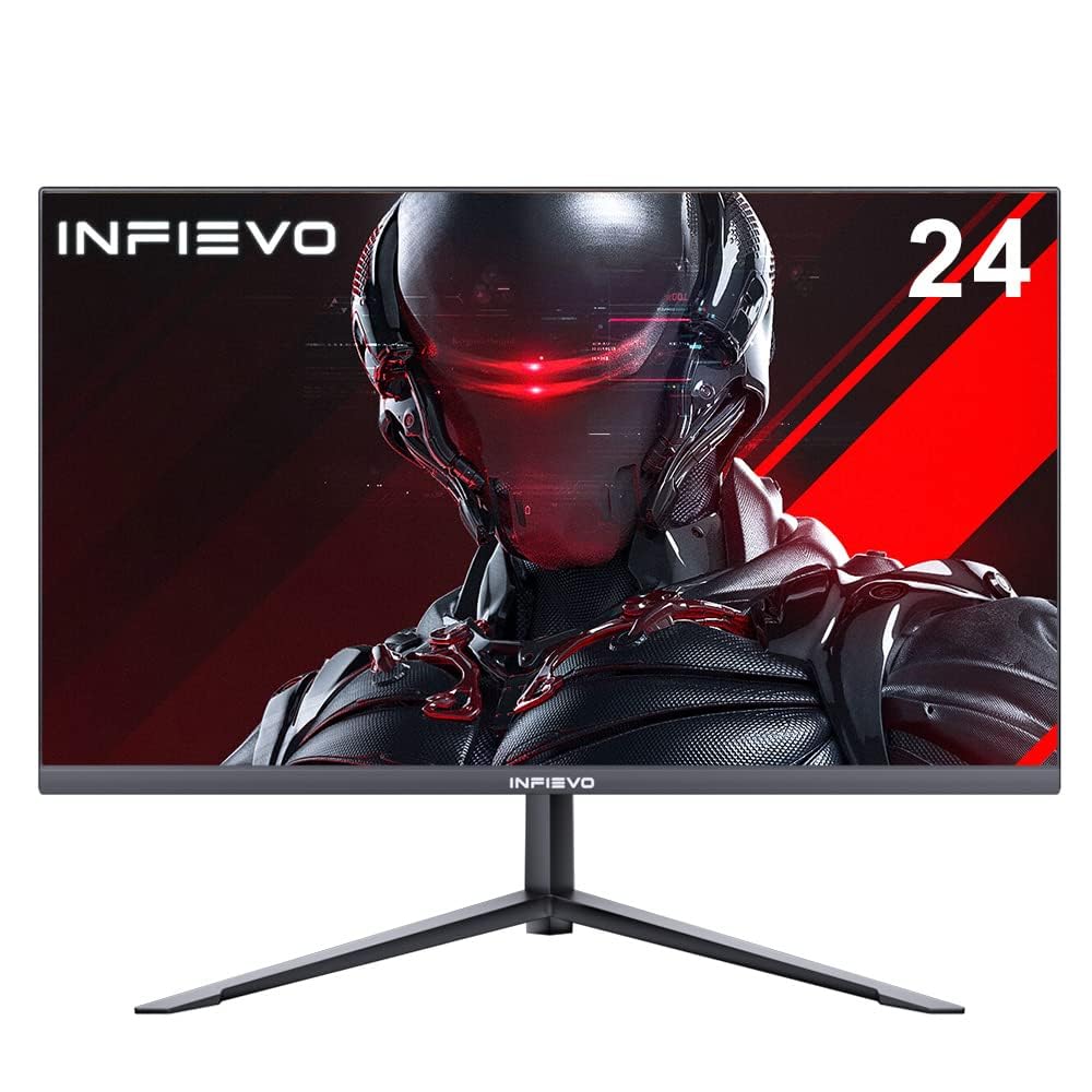 24 Inch Gaming Monitor FHD 1080P 165Hz 1ms Response - VA Panel with FreeSync, Built-in Speakers & Eye Care - Ultra Thin VESA Mountable PC Monitor for Esports & Work (HDMI/DP, Tilt Adjustable) - Perfect for Competitive Gaming & Home Office Setup