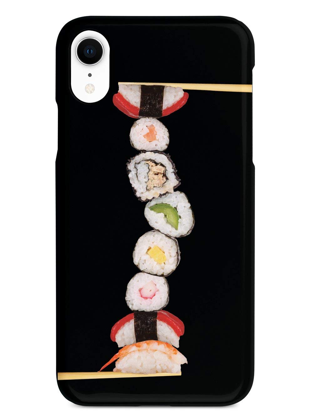 3D Textured Protective Phone Case Compatible with iPhone XR - Sushi Lover Design - Shockproof & Slim Cover for Apple iPhone XR - Perfect for Everyday Use, Travel & Work