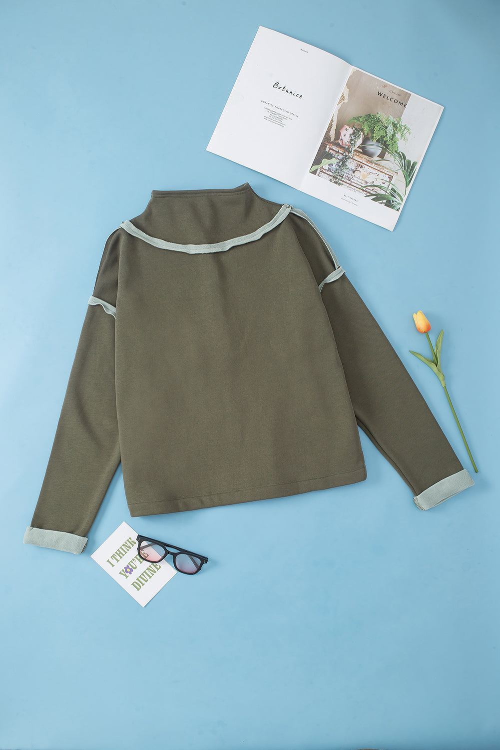 Comfy Half Snap Long Sleeve Sweatshirt for Women & Men - Soft Fleece Pullover with Button Detail - Perfect for Casual Wear, Loungewear & Outdoor Activities