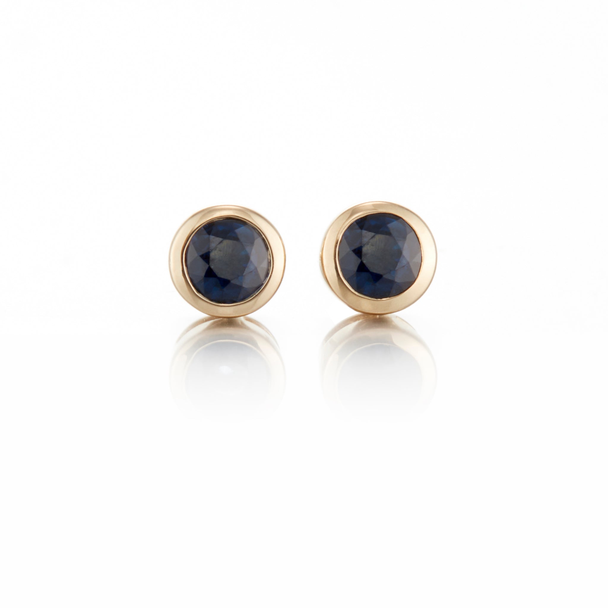 Mini Dot Earrings in Sapphires - Dainty Blue Gemstone Stud Earrings for Women, Perfect for Everyday Wear & Special Occasions