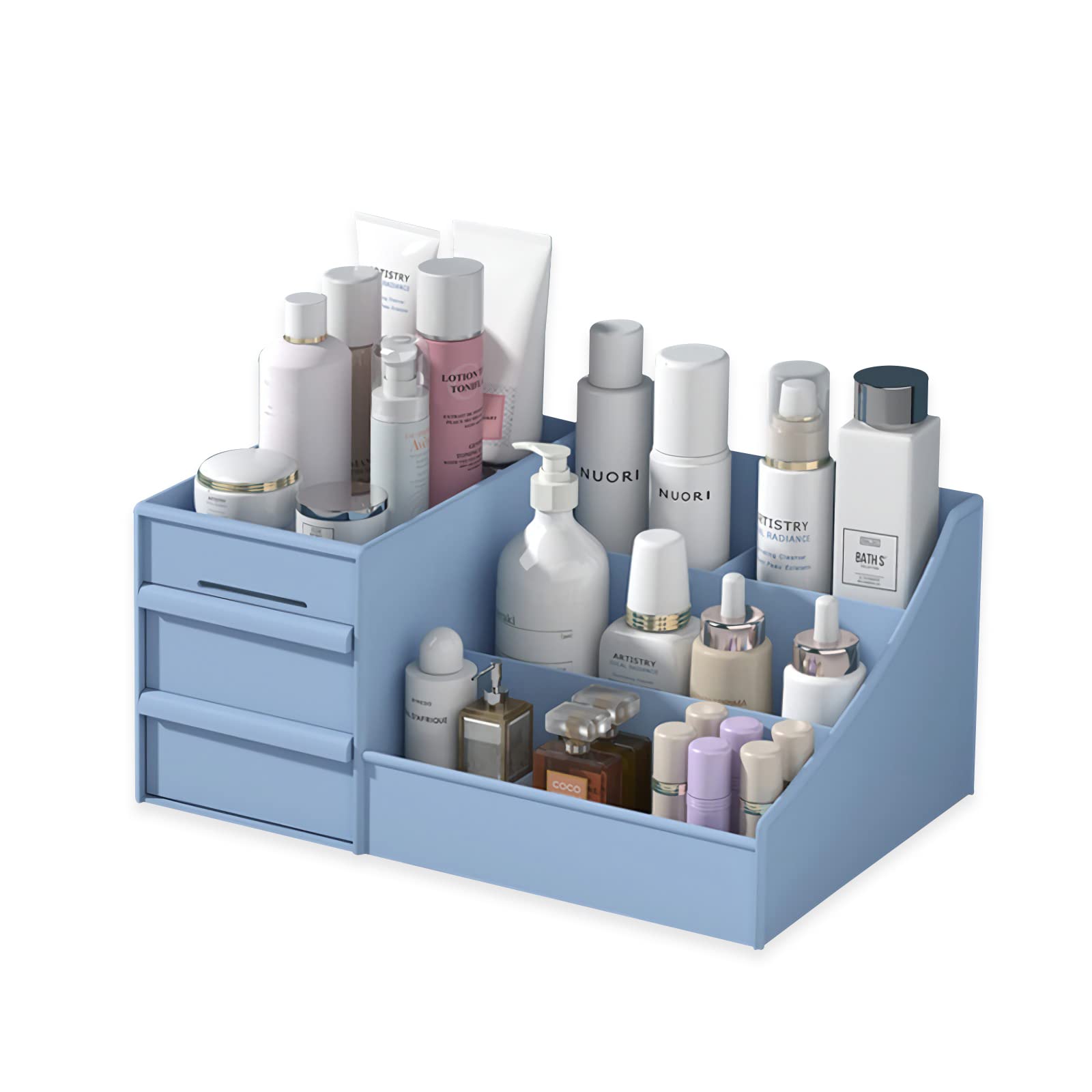 Vanity Makeup Organizer with Drawers - Countertop Cosmetic & Jewelry Storage for Lipstick, Brushes, Eyeshadow, Nail Polish | Perfect for Bathroom, Bedroom & Dressing Table Organization