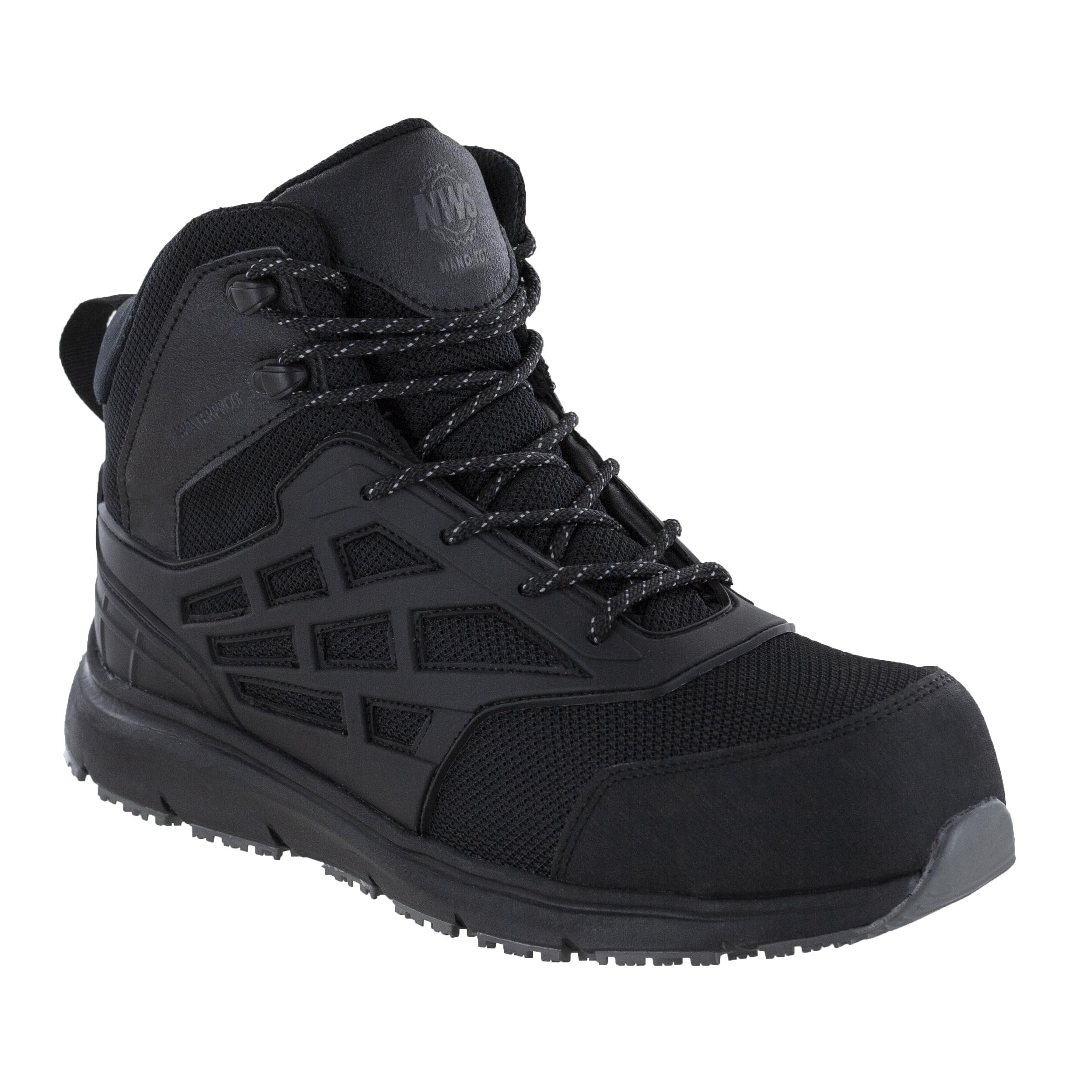 Northside Men's Trenton Mid Nano Toe Slip & Oil Resistant Waterproof Work Boots - Memory Foam & PU Insole, Composite Shank, Static Dissipative - Ideal for Construction, Warehouse & Industrial Work