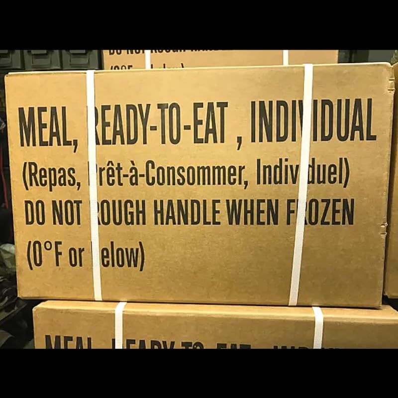 **Genuine US Military MRE Meals Ready to Eat - A & B Bundle Cases (2025-2026 Inspection) - Emergency Food Supply with Heater for Camping, Survival & Outdoor Adventures**
