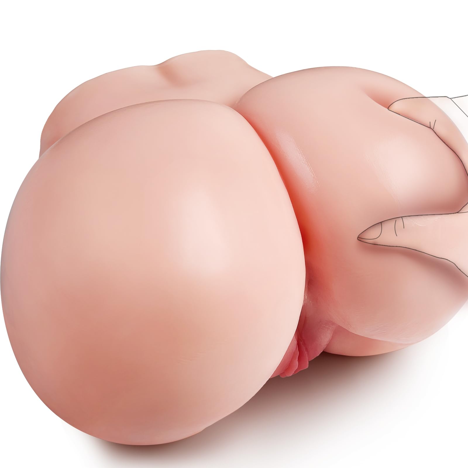 11LB Realistic Male Masturbator with Virgin Vagina & Anal - Lifelike Pussy & Ass Sex Toy for Men - Dual Hole Stroker for Intense Orgasms (Flesh Color) - Perfect for Solo Pleasure & Discreet Adult Play