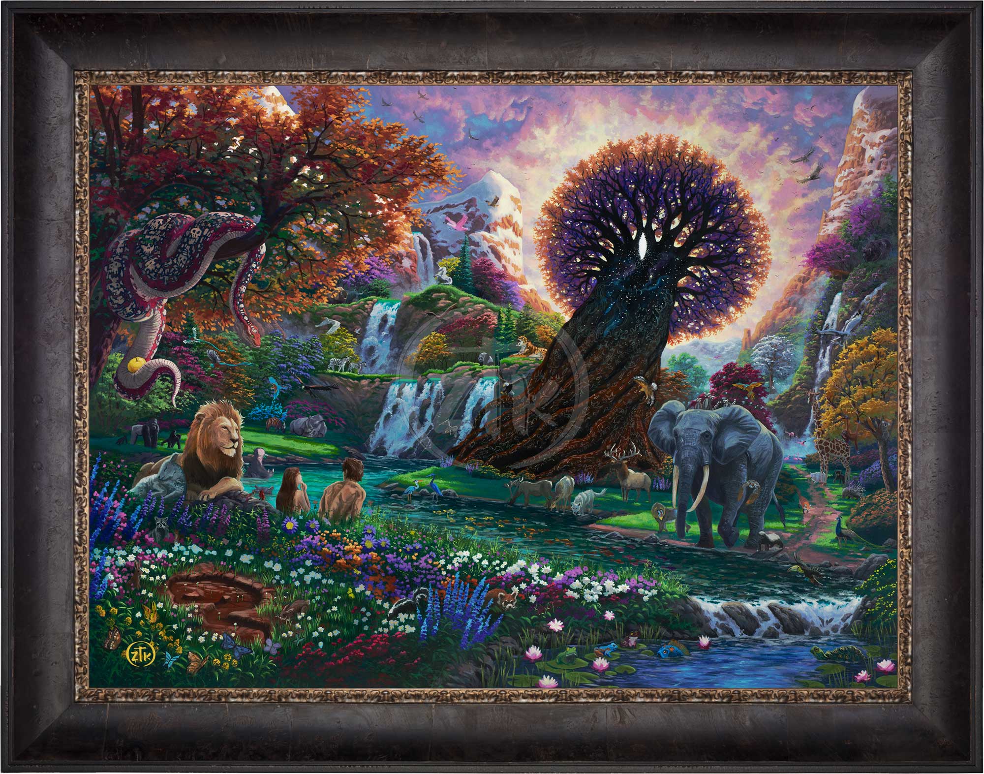 Garden of Eden Limited Edition Canvas Wall Art - Premium Handmade Home Decor for Living Room, Bedroom & Office