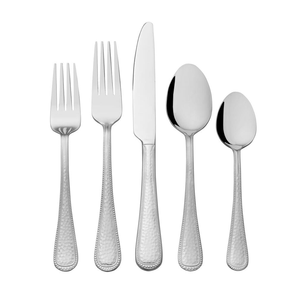 Halston 20-Piece Stainless Steel Flatware Set - Service for 4 - Elegant Silverware for Everyday Dining & Entertaining