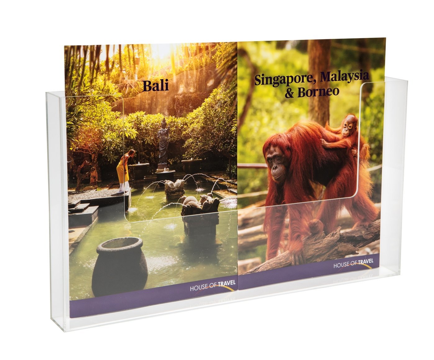 Wall Mountable A3 Landscape Brochure Holder - Perfect for Offices, Restaurants, and Retail Stores