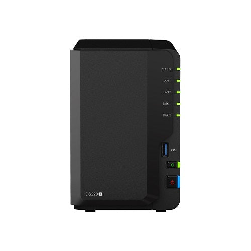 Synology DiskStation DS220+ 2-Bay NAS Storage Solution for Home & Office - Secure File Sharing, Backup & Media Streaming for Small Businesses & Remote Work
