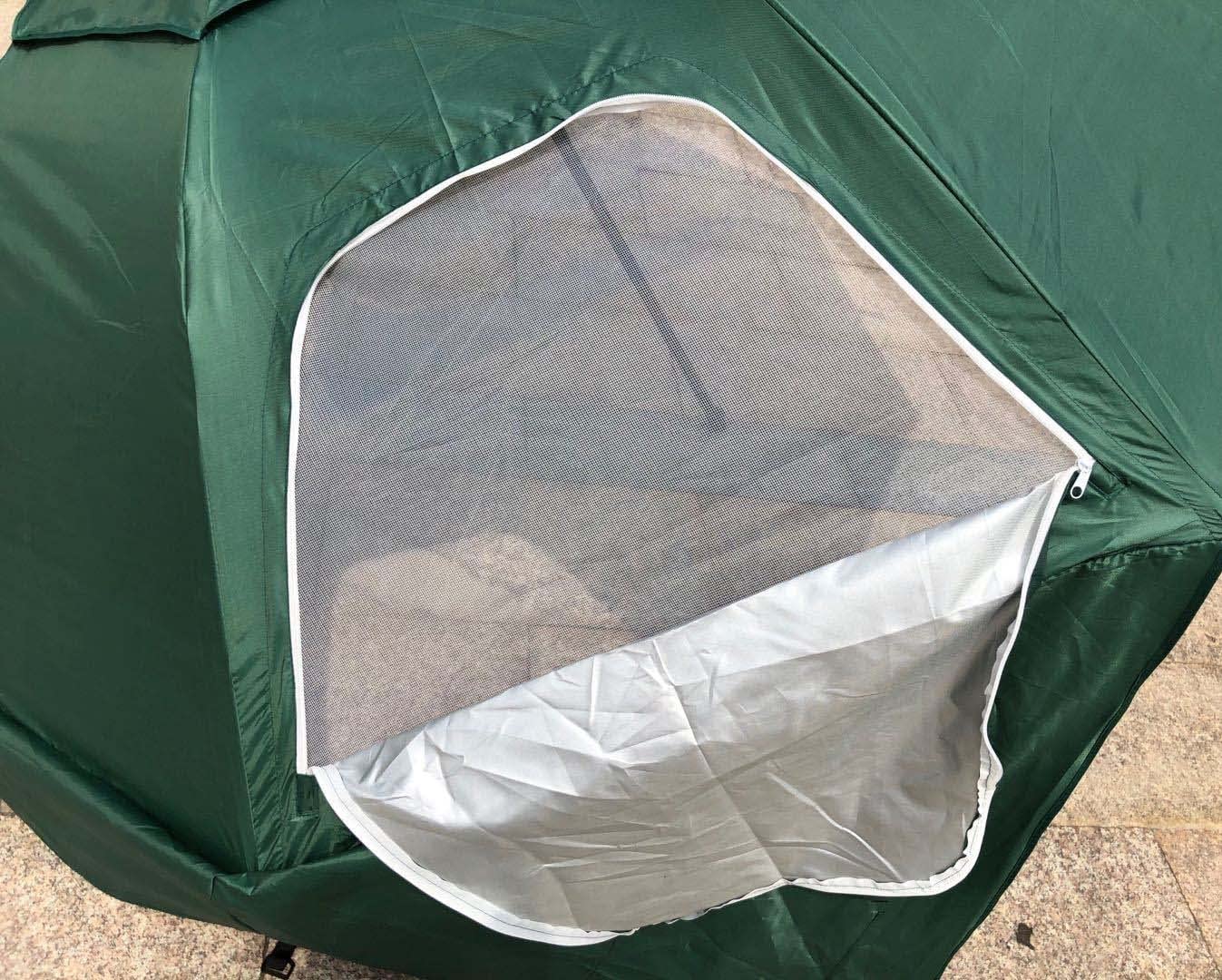 240cm Large Beach Umbrella with UPF50+ Sun Protection - Windproof & Waterproof Fishing Umbrella for Outdoor Activities - 8-Rib Sun Shade for Beach, Camping, Picnics & Sports Events (Green) - Perfect for Summer Vacations and Outdoor Adventures