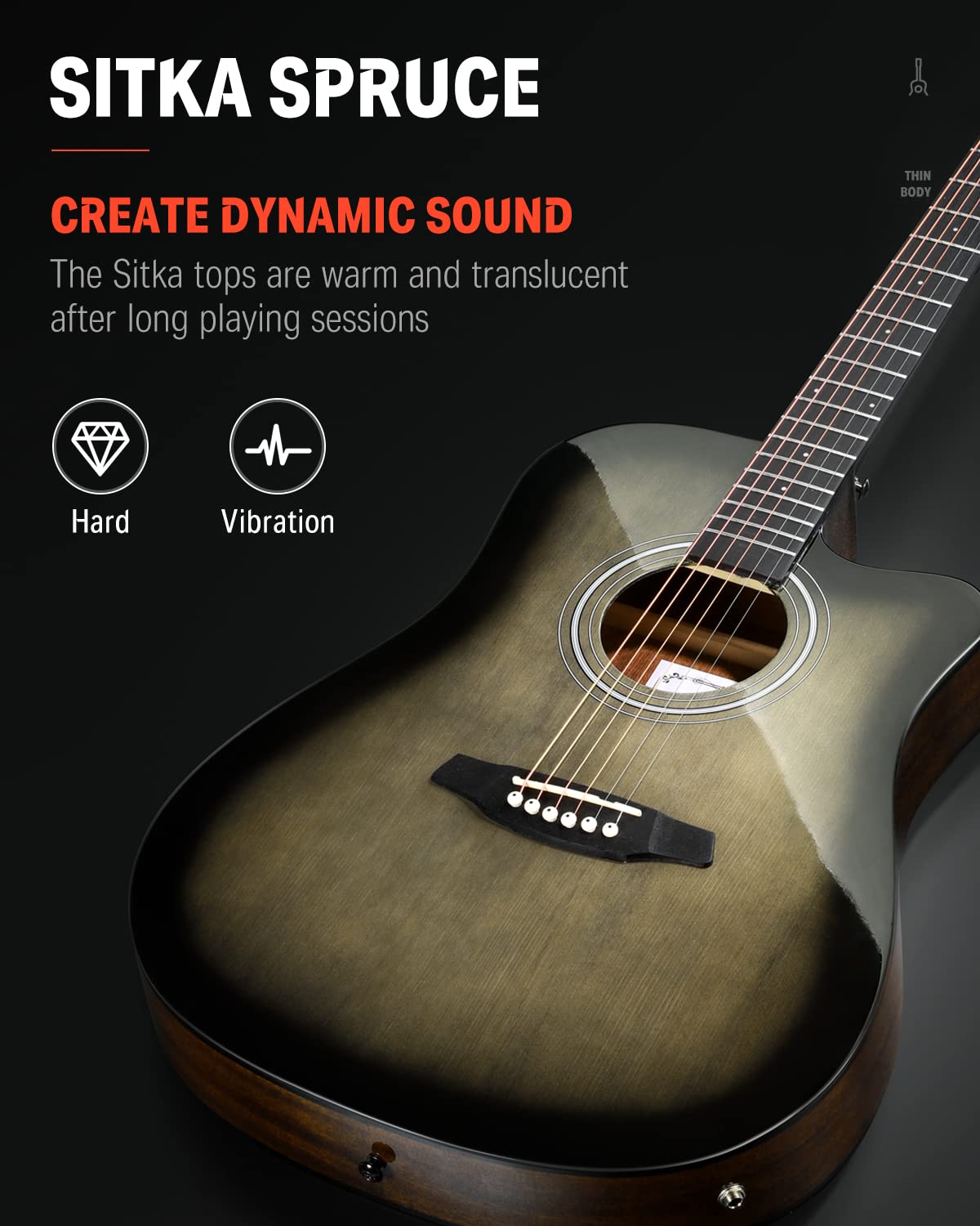 Donner 41-Inch Acoustic Electric Guitar Kit for Beginners & Intermediate Players - Includes Amplifier, Capo, Picks, Tuner, Strings & Strap - Perfect for Home Practice, Live Performances & Music Lessons