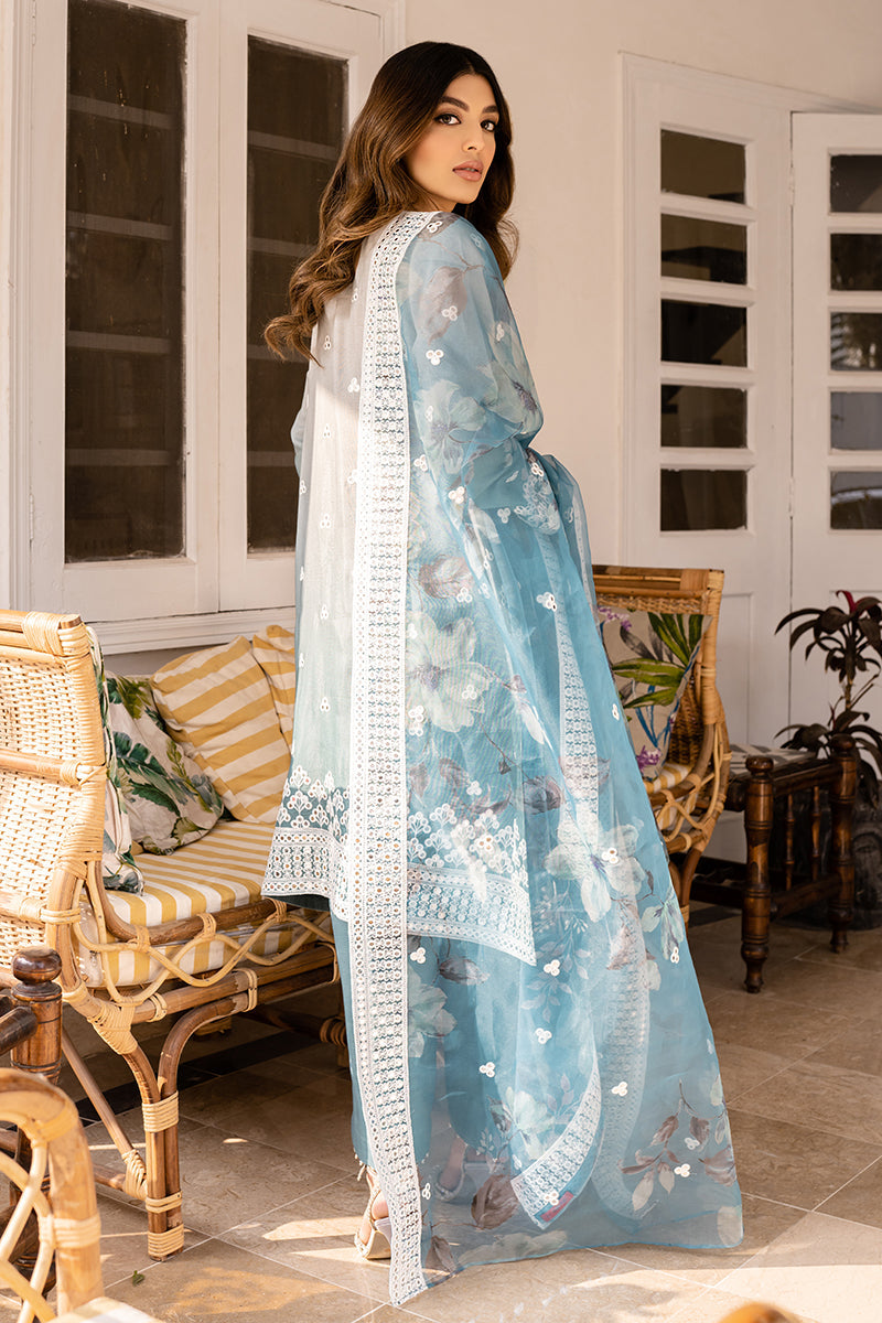 Imperial Mist 3-Piece Silk Embroidered Suit for Women – Luxury Formal Wear for Weddings, Parties & Special Occasions
