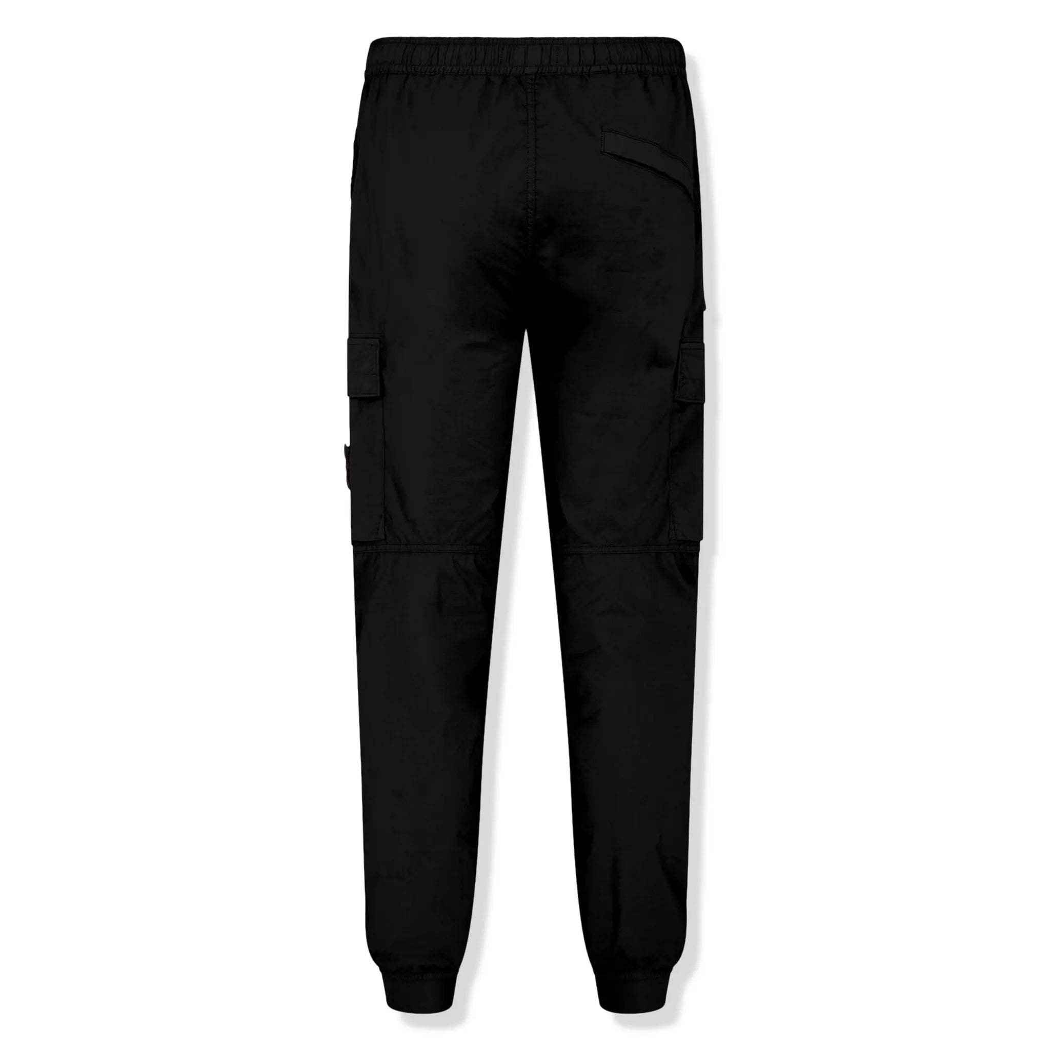 Stone Island Black Cargo Pants for Men - Military Style Tactical Pants with Multiple Pockets | Perfect for Outdoor Activities, Hiking, and Urban Streetwear Fashion
