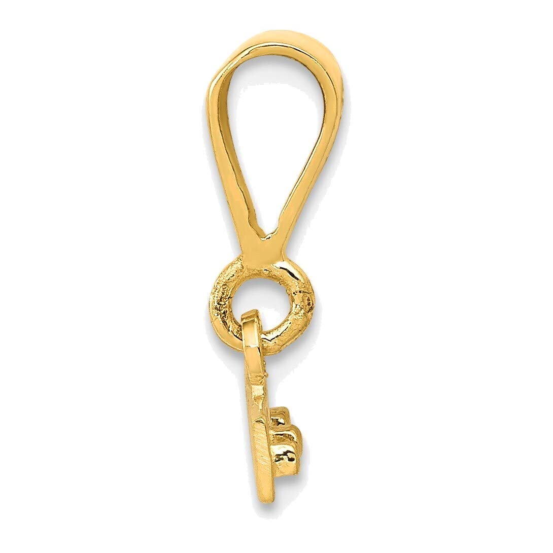 14K Yellow Gold Polished Charm Pendant for Necklace - Elegant Jewelry Gift for Women, Perfect for Birthdays, Anniversaries & Special Occasions