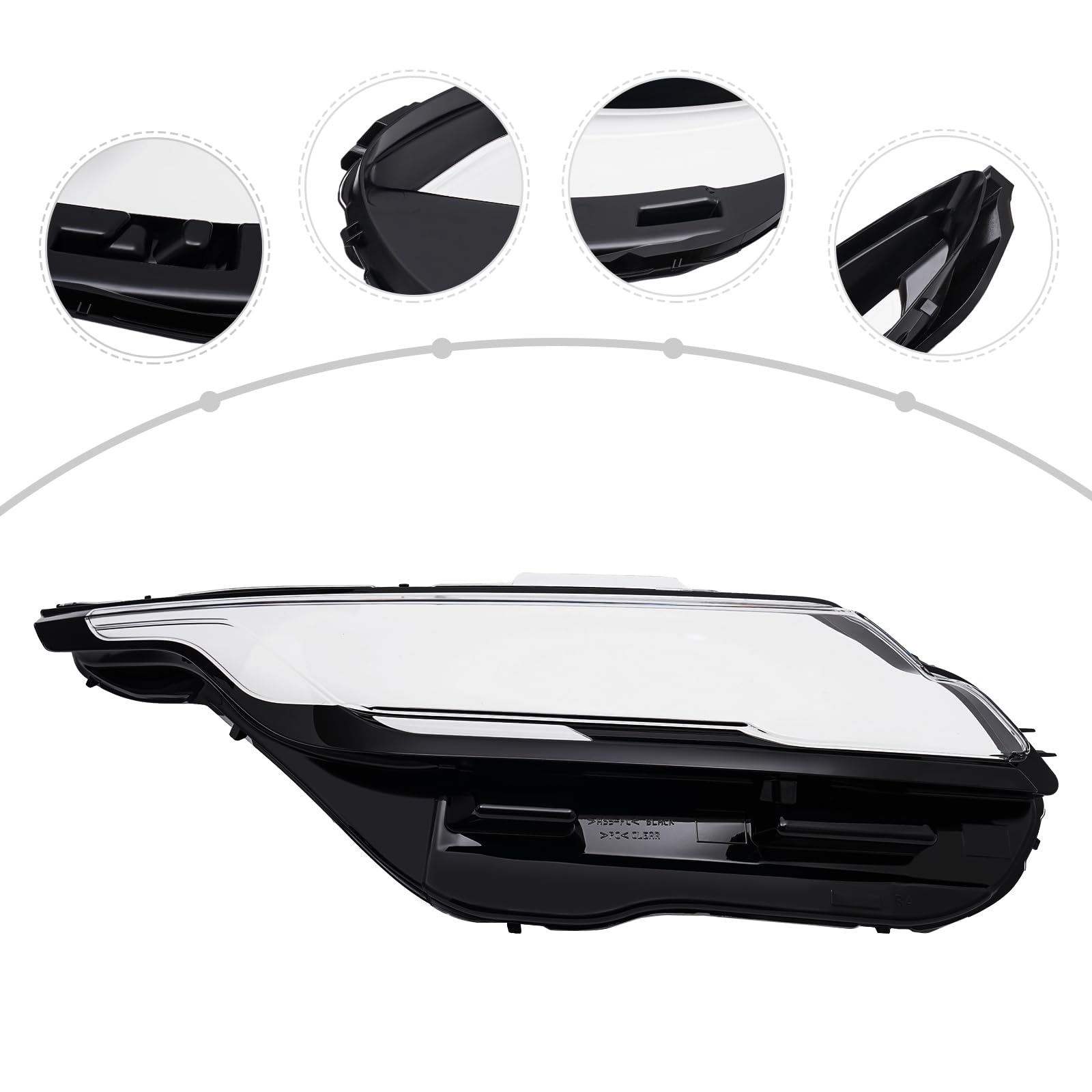 2017-2024 Range Rover Velar Passenger Side (RH) Headlight Lens Cover - Durable Headlamp Protection Guard for Off-Road & Daily Driving