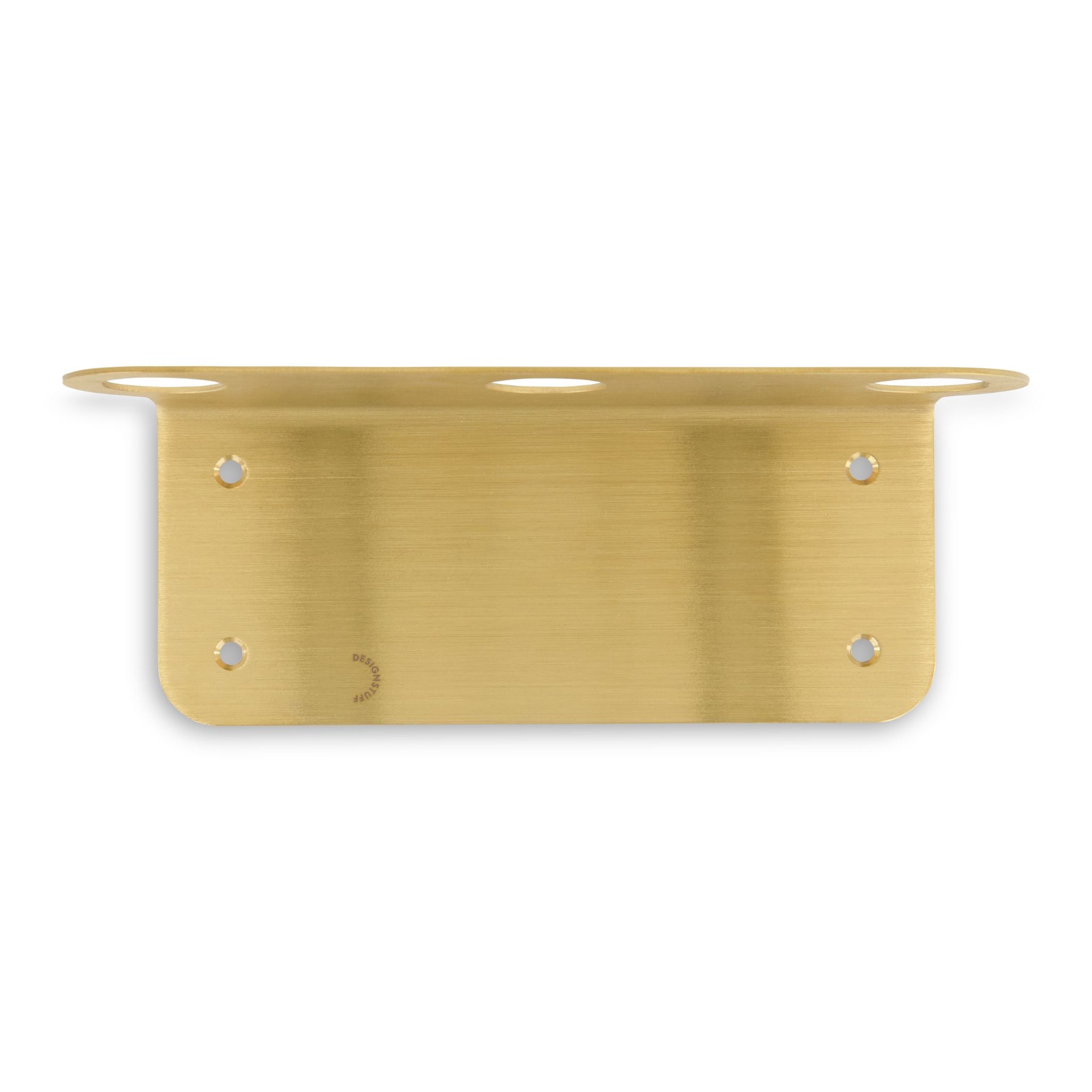 Floating Triple Soap Dispenser Holder - Brushed Brass Finish | Modern Bathroom Organizer for Soap, Lotion & Shampoo | Perfect for Vanity, Spa & Guest Bathroom Decor