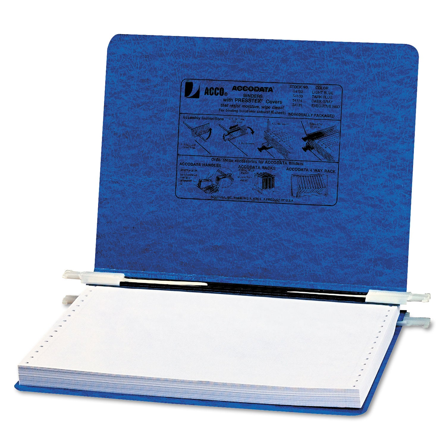 ACCO Presstex 2-Post Binder Covers with Storage Hooks - 6 Capacity, 12