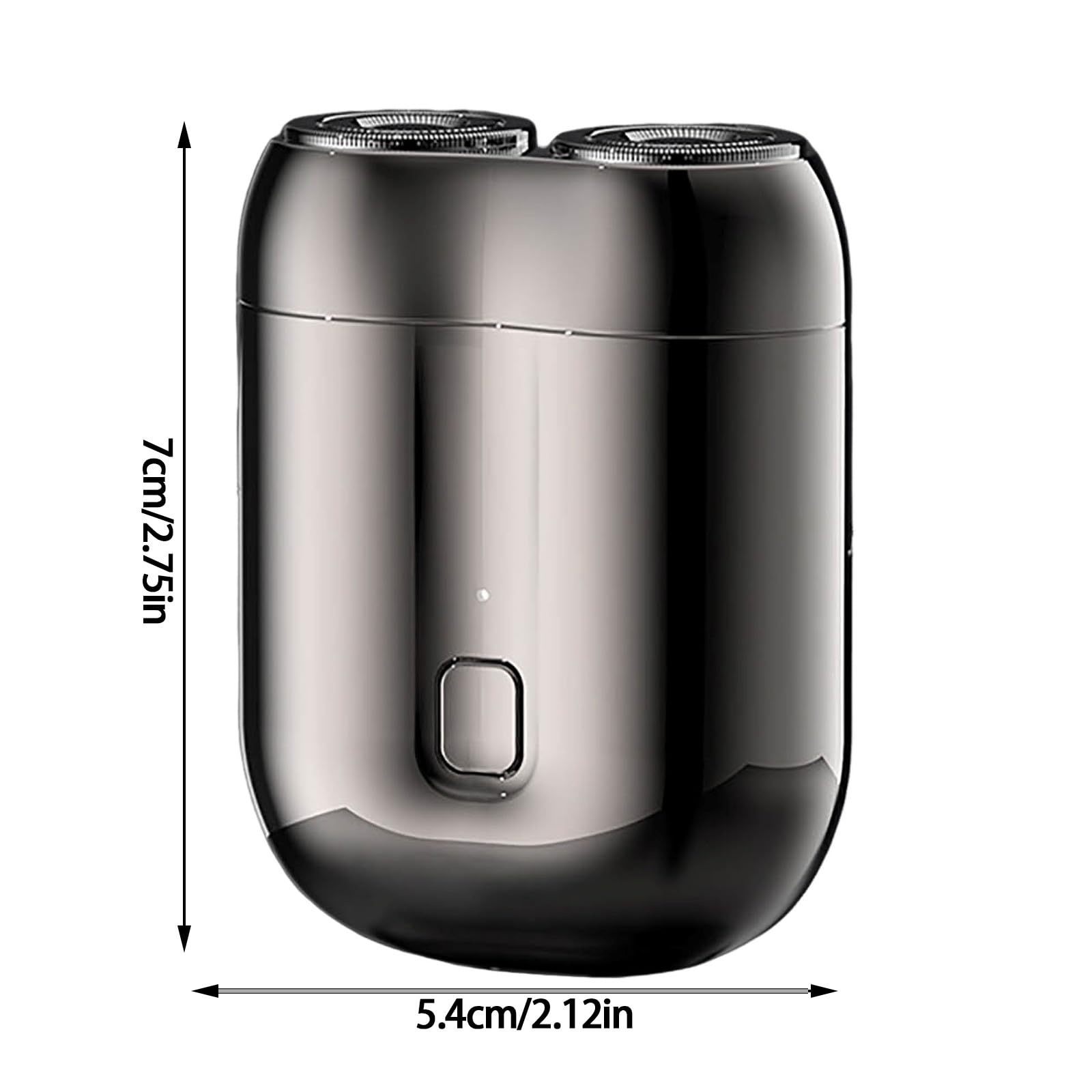 Mini Electric Razor for Men - Portable Wet/Dry Shaver with Double-Ring Magnetic Cutter, Full Body Washable Design for Face, Chest & Leg Hair Removal - Travel & Gym Friendly (Green)