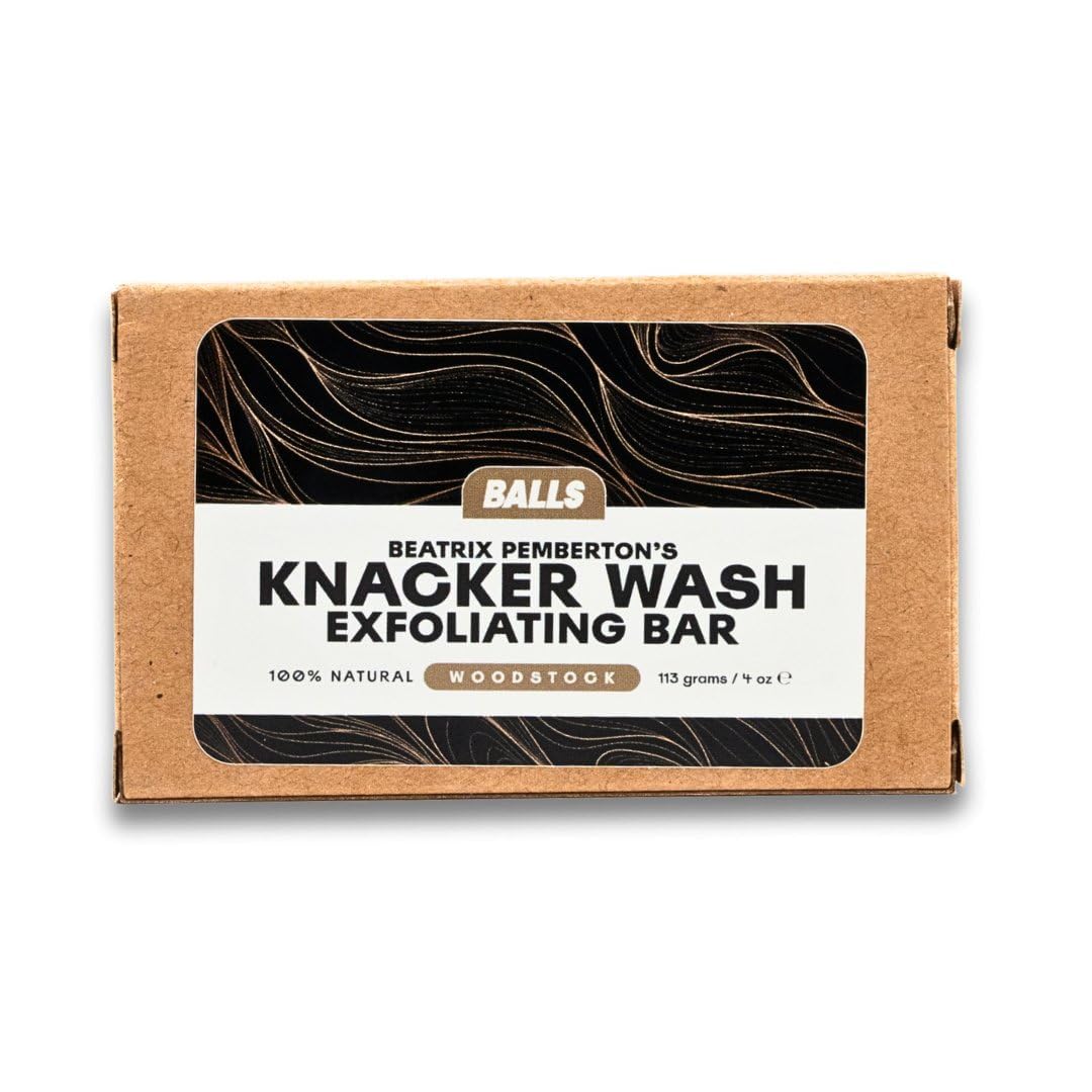BALLS™ Beatrix Pemberton’s Knacker Wash Exfoliating Bar - Natural Oatmeal Soap for Gentle Exfoliation & Soft Skin | Perfect for Dry Skin Care & Sensitive Skin Types | Shower & Bath Essential