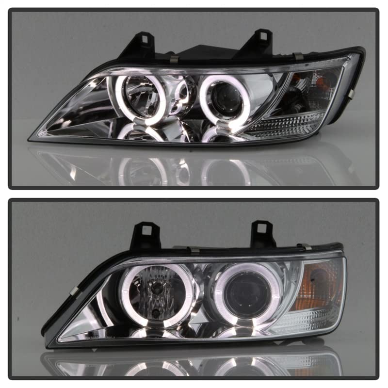 Spyder Auto 5009098 LED Halo Projector Headlights - Chrome/Clear - High Performance Car Lighting for Night Driving & Off-Road Adventures