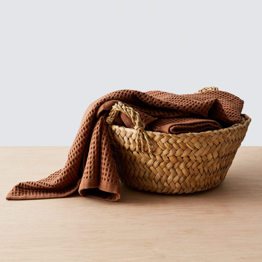 Mara Organic Waffle Towels Set - 100% Cotton Bath Towels, Soft & Absorbent - Perfect for Spa, Bathroom & Beach Use