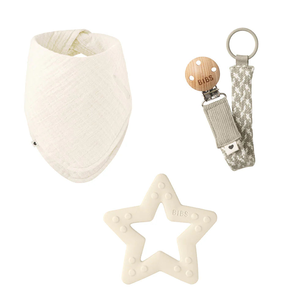 BIBS My First 6 Months Baby Gift Set - Newborn Essentials for Shower, Baptism & First Birthday Celebrations