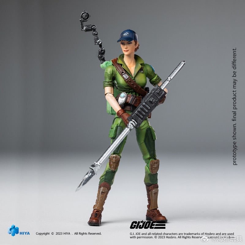 1/18 Scale HIYA 4-Inch Action Figure - Exquisite G.I.Joe Lady Jaye Collectible Mini Series for Adults & Collectors | Perfect for Display, Photography & Role-Playing Scenes