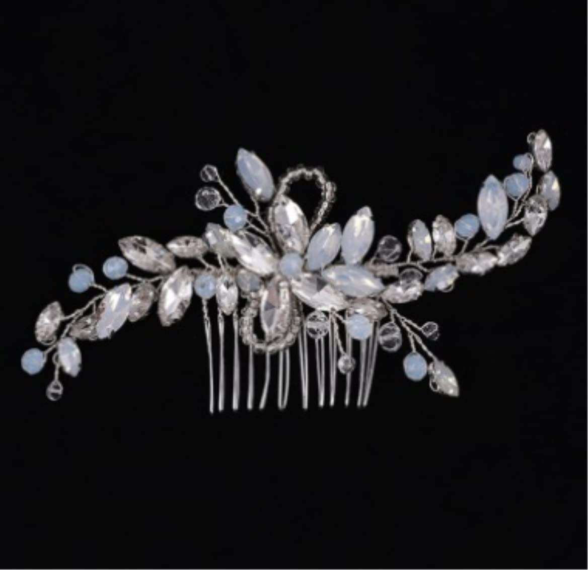 RUVOO Bridal Hair Side Comb - Rhinestone Flower Wedding Hair Clip for Women, Non-Slip Hair Styling Comb for Brides, Girls & Special Occasions | Perfect for Weddings, Proms, Parties & Formal Events
