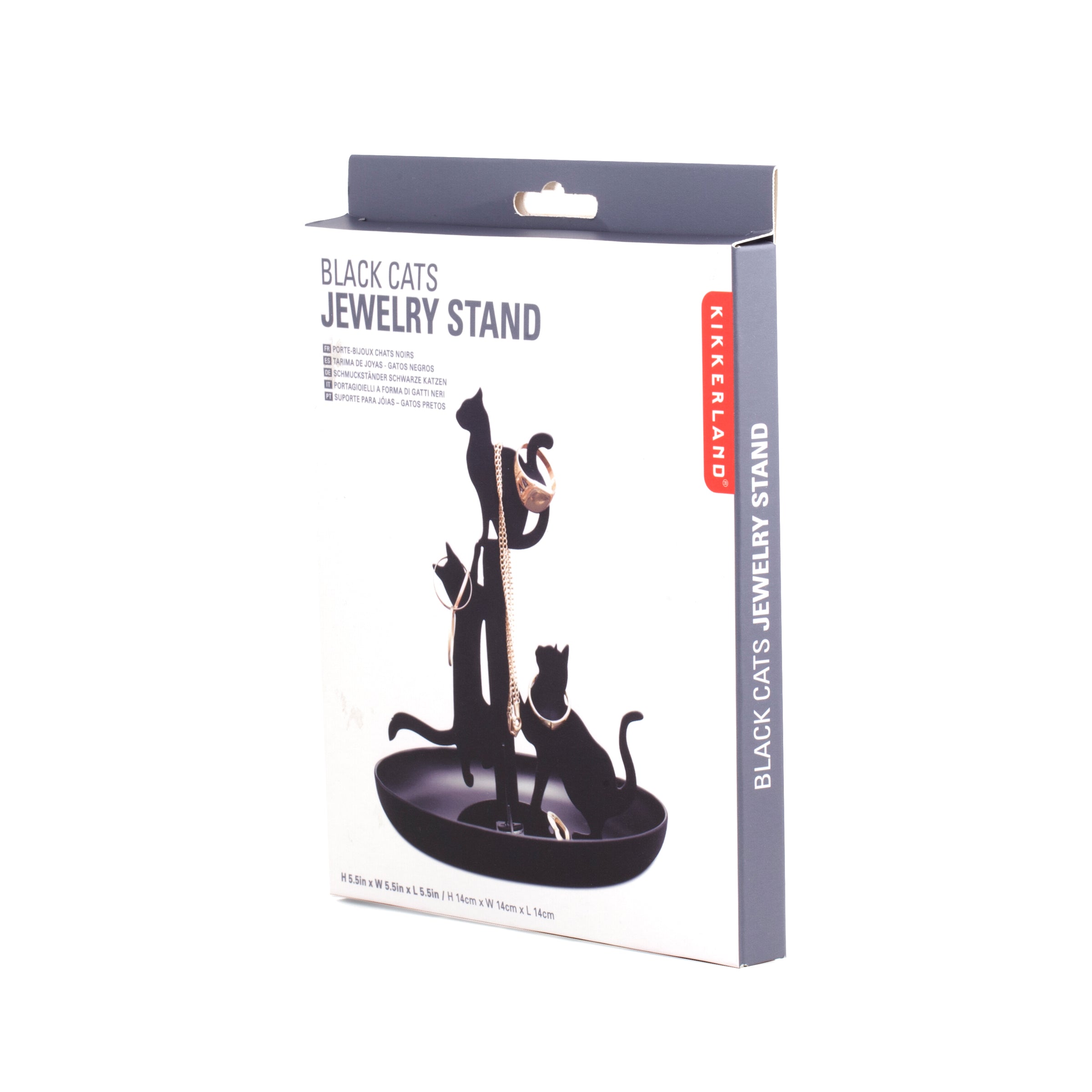 Elegant Black Cat Jewelry Holder - Stylish Organizer for Necklaces, Rings & Earrings - Perfect for Bedroom, Bathroom & Travel