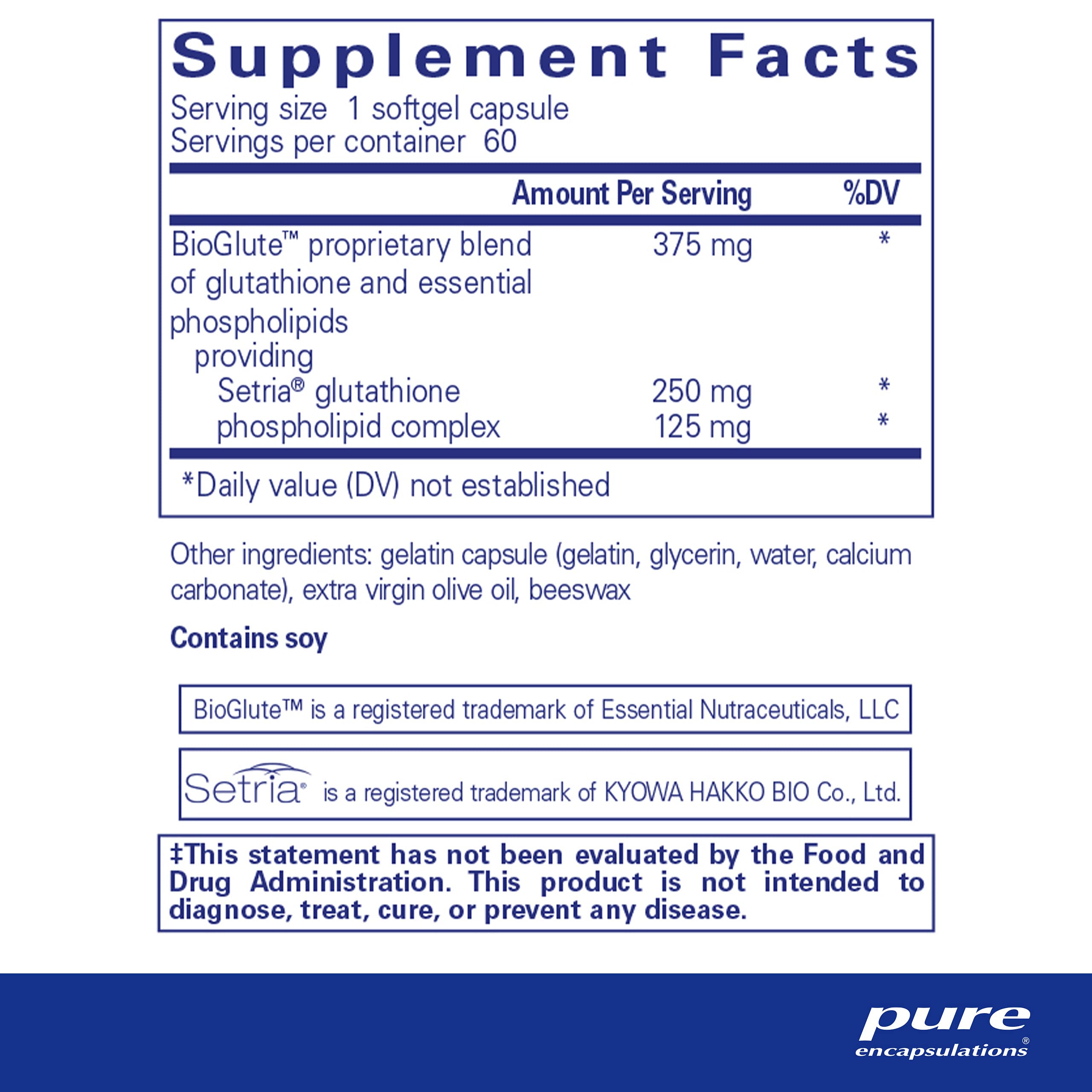 Pure Encapsulations Liposomal Glutathione 60 Softgels - Premium Immune Support & Liver Detox Supplement with Setria Glutathione - Powerful Antioxidant Protection - Non-GMO, Gluten Free - Boost Energy & Cellular Health for Active Lifestyles