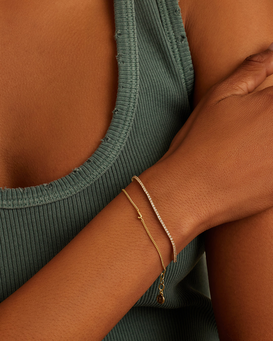 Wilder Mini Alphabet Bracelet - Personalized Initial Letter Bracelet for Women & Girls - Trendy Stackable Jewelry for Everyday Wear & Gifts