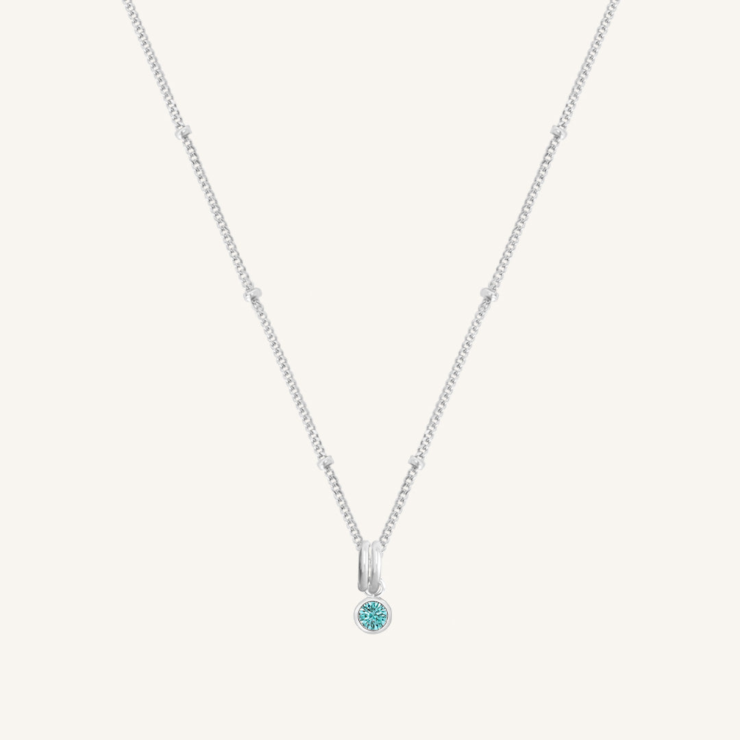 Birthstone Charm Necklace - Personalized Aura Jewelry for Women - Perfect Gift for Birthday, Anniversary & Mother's Day - Elegant Everyday Wear & Special Occasions