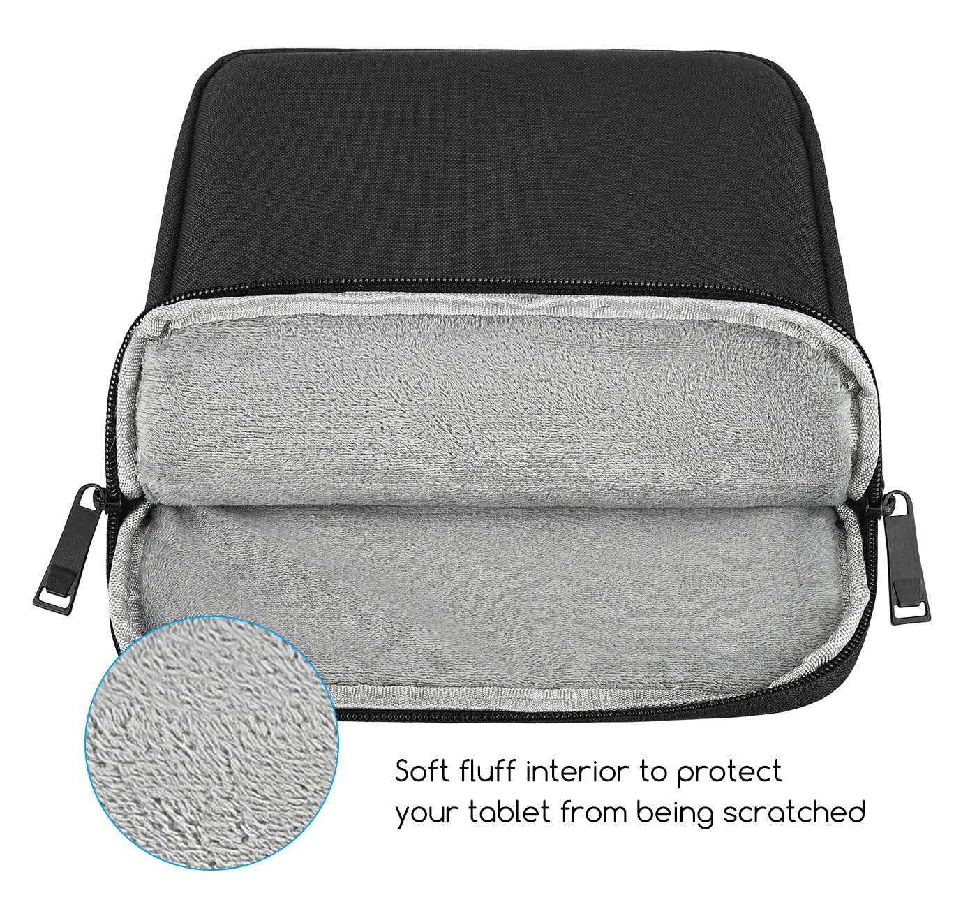 9-11 Inch Tablet Sleeve Case for Amazon Fire Max 11, Fire HD 10 Plus, iPad Pro M4, iPad Air M3/M2, Samsung Galaxy Tab S8/S7/A8 - Lightweight Protective Cover with Soft Interior (Black) - Perfect for Travel, School, and Office Use