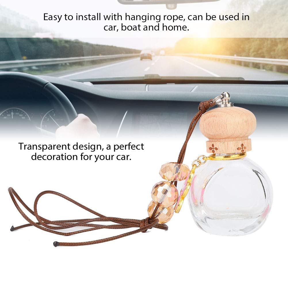 Refillable Hanging Perfume Bottle for Car & Home - Essential Oil Diffuser, Car Air Freshener Pendant - Perfect for Vehicles, Offices, and Living Spaces