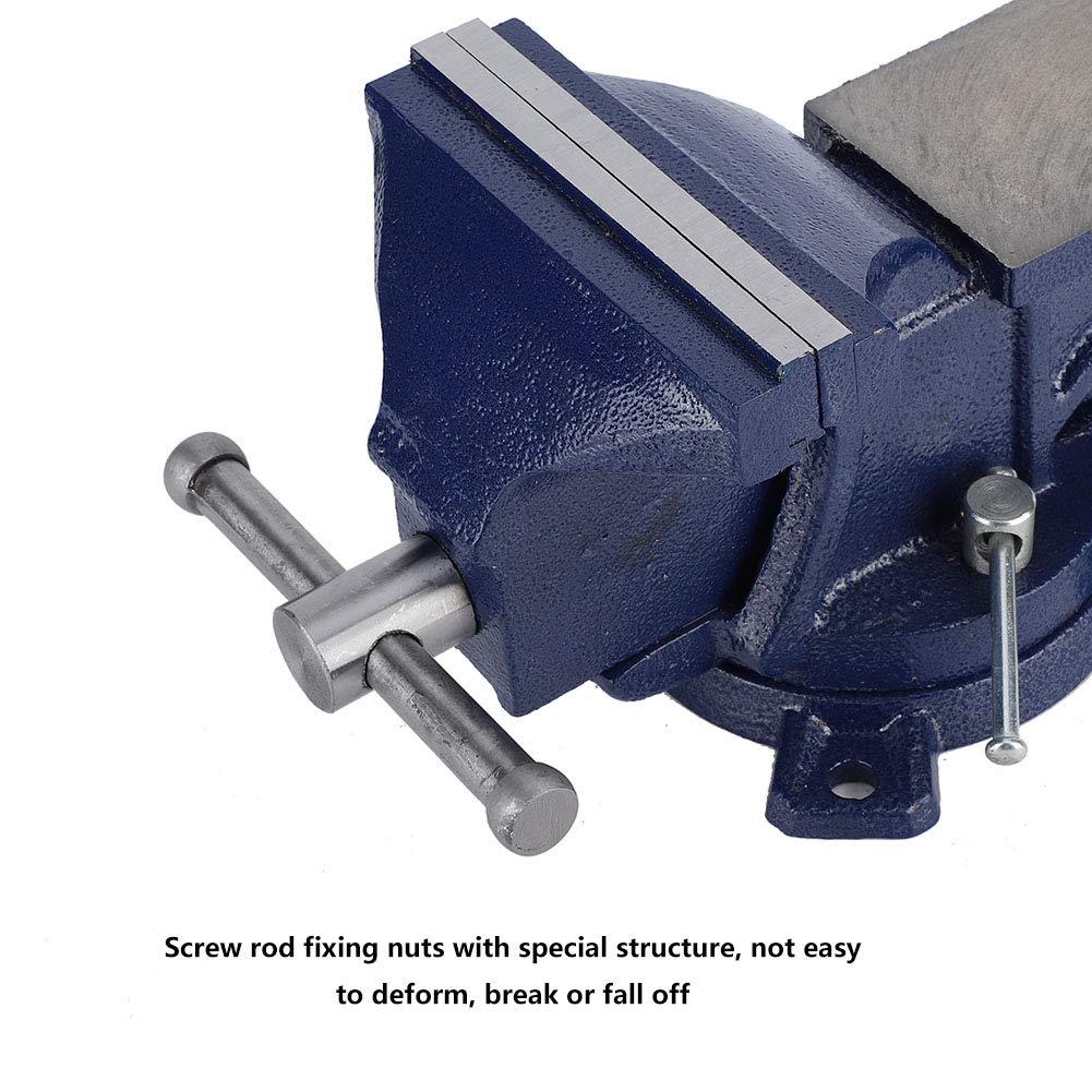 Heavy Duty Cast Iron Bench Vise - High Hardness Metalworking & Woodworking Clamp for DIY Projects, Home Workshop, and Garage Repairs