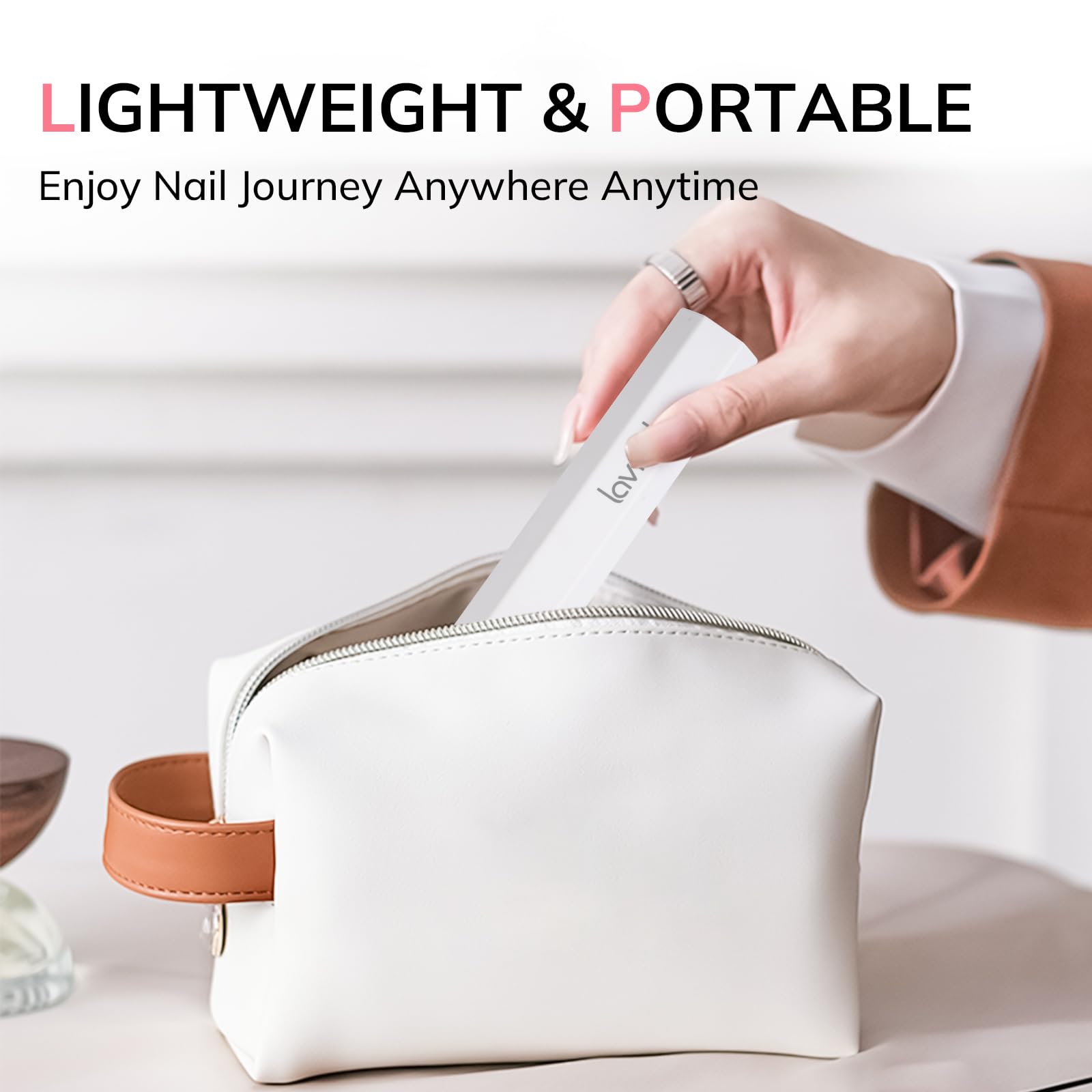 Lavinda Portable UV LED Nail Lamp for Gel Polish - Fast Drying Mini Handheld Cordless Gel Light for Single Finger Nail Curing | Perfect for Home Manicures & Professional Salon Use