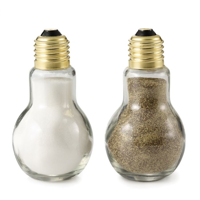 STARFRIT Light Bulb Shaped Salt and Pepper Shakers Set - Unique Kitchen Gadgets for Home & Restaurant Use - Perfect for Dining, Cooking, and Gift Giving