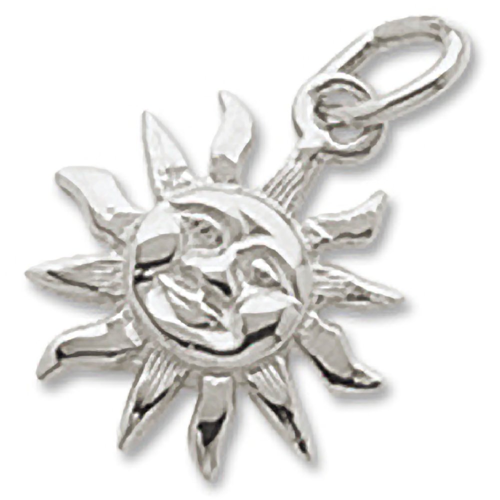 Bonaire Sun Small Charm - Sterling Silver or Gold Plated Charms for Bracelets & Necklaces - Perfect for DIY Jewelry, Gifts & Beach-Themed Accessories