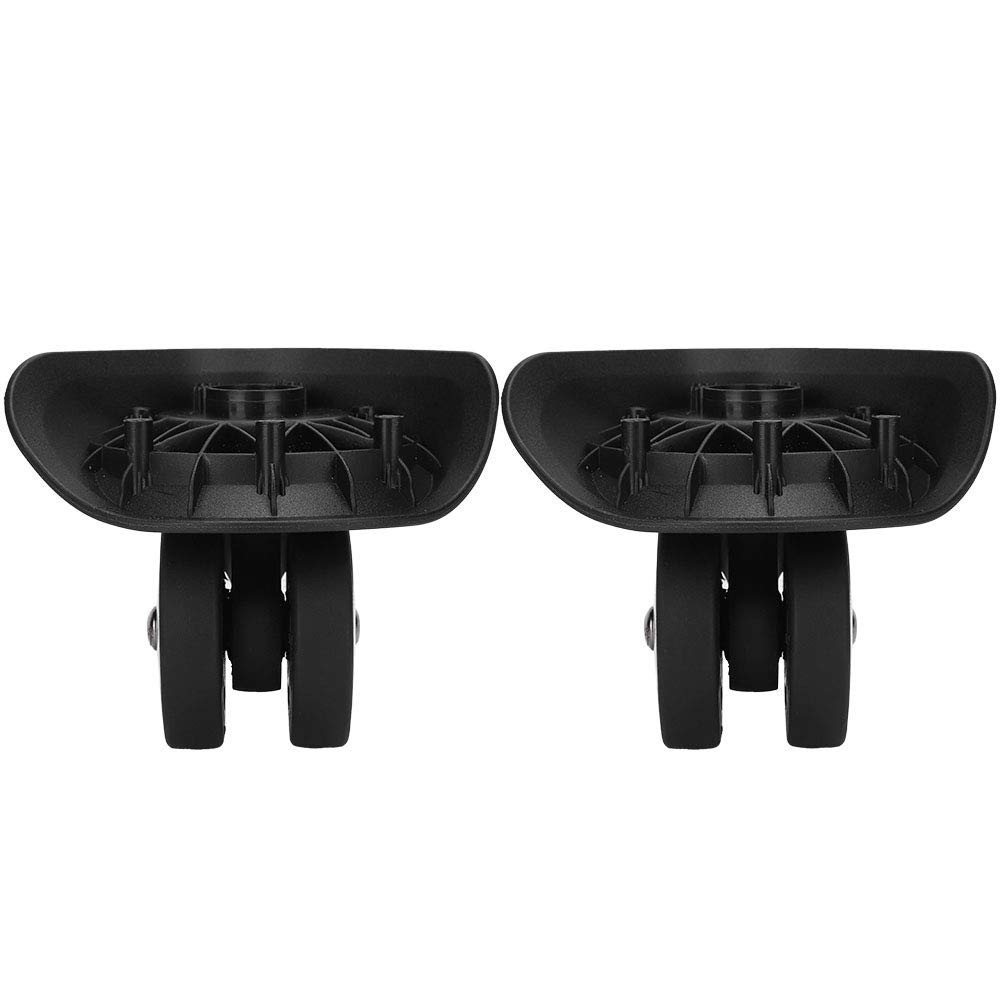 2Pcs Universal Luggage Caster Wheels - A88 PP PET Swivel Replacement Wheels with Multihole Design & Accessories for Suitcase Repair (Black) | Perfect for Travel Luggage, Carry-Ons & Spinner Case Maintenance