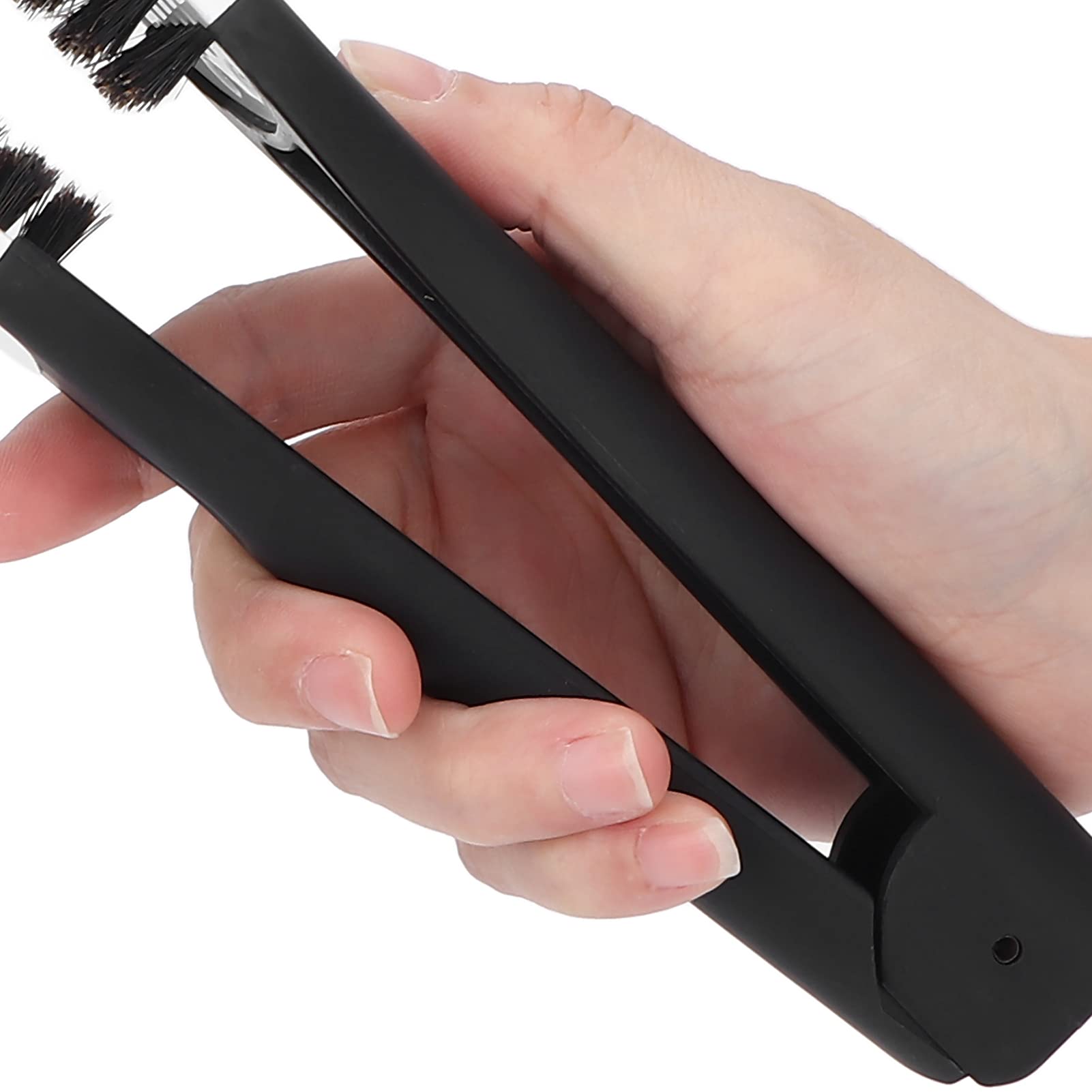 Double-Sided Hair Straightening Brush Clamp - Multifunctional Styling Tool for Men & Women | Improves Hair Health | Perfect for Home Use & Travel (White)