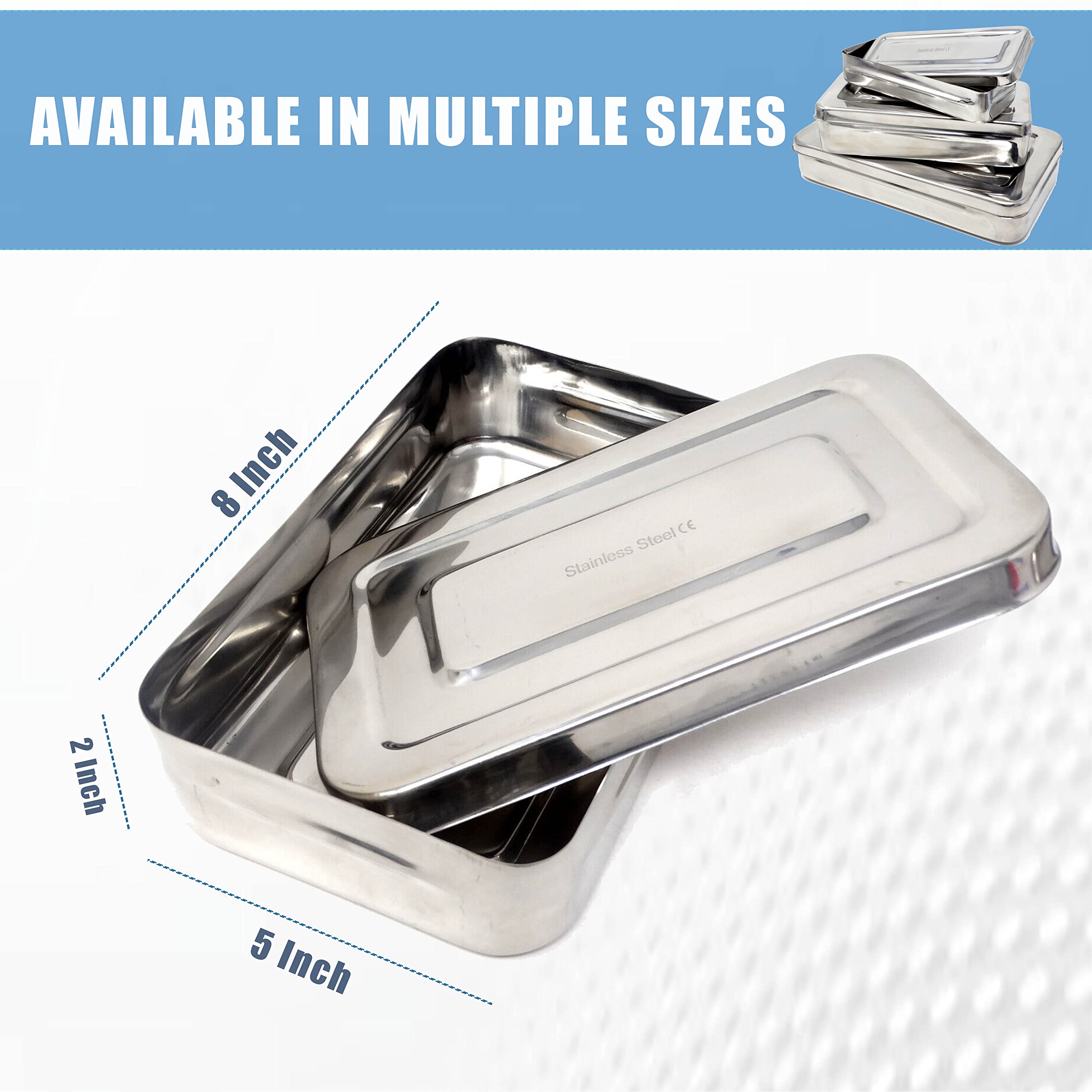 Premium Stainless Steel Dental Sterilizer Instrument Box - 8