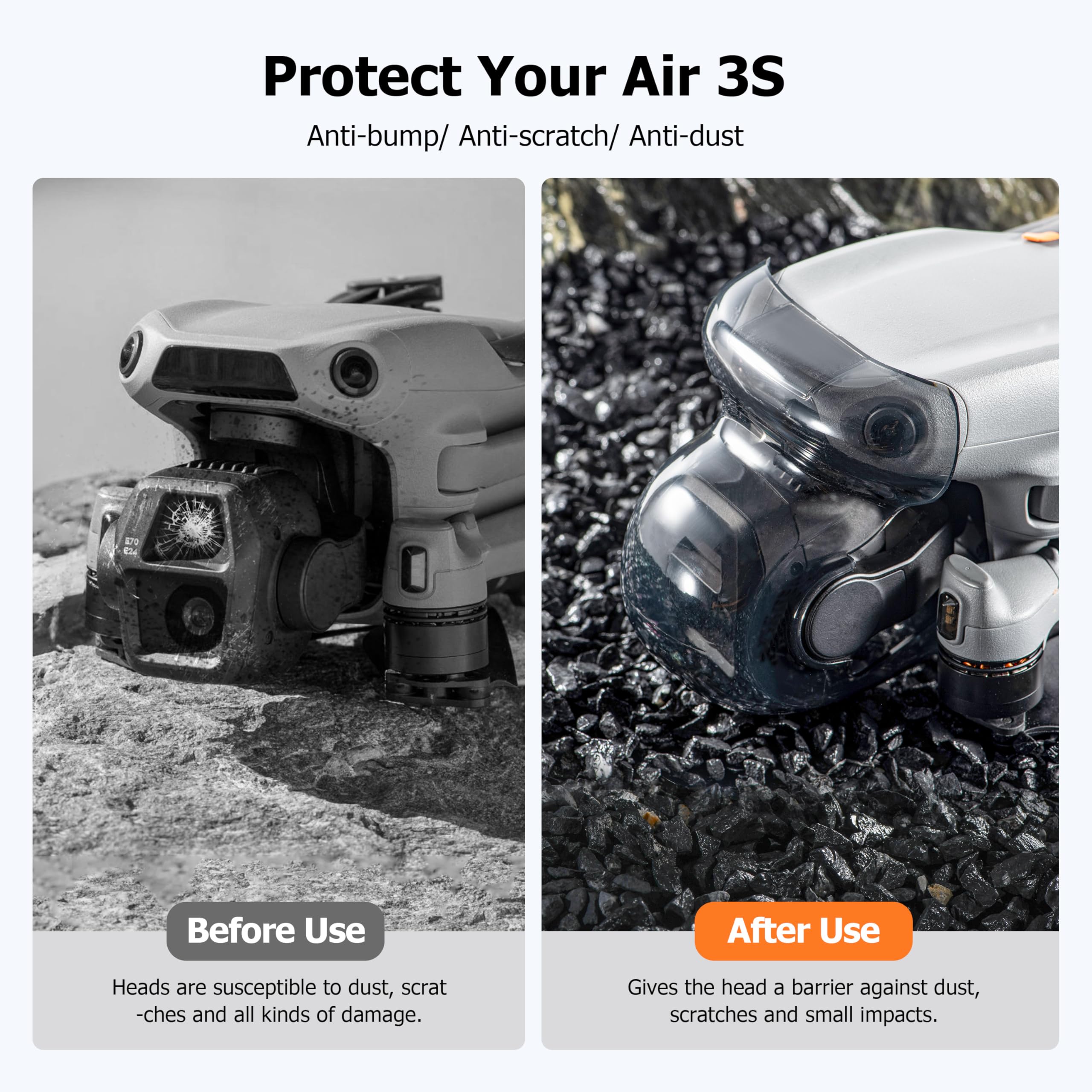 DJI Air 3s Gimbal Protector & Lens Cover - Anti-Collision Sensor Protection for DJI Air 3 Drone Accessories - Perfect for Aerial Photography and Obstacle Avoidance