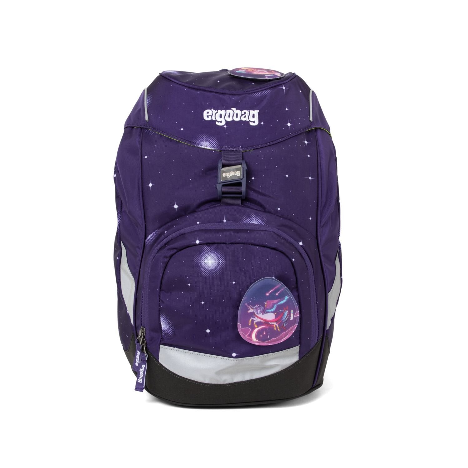 Ergobag Prime School Backpack - Beargasus Purple Galaxy Edition for Kids | Lightweight, Durable & Ergonomic Design | Perfect for School, Travel & Outdoor Adventures