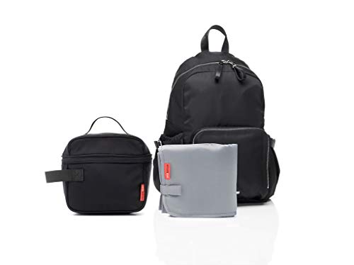 Storksak Hero Backpack Diaper Bag - Waterproof Baby Changing Bag for Parents, Large Capacity Travel Backpack with Insulated Bottle Pocket (Black) | Perfect for Daycare, Travel & On-the-Go Parenting