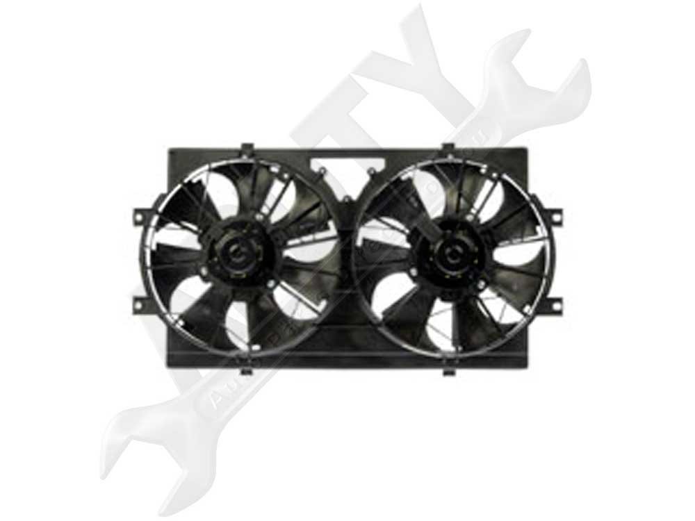 APDTY 731124 Dual Fan Assembly Without Controller - Replacement for 4592084, 4761507, 4798894, 4798895 - Perfect for Cooling System Repair in Chevy, GMC, and Cadillac Vehicles