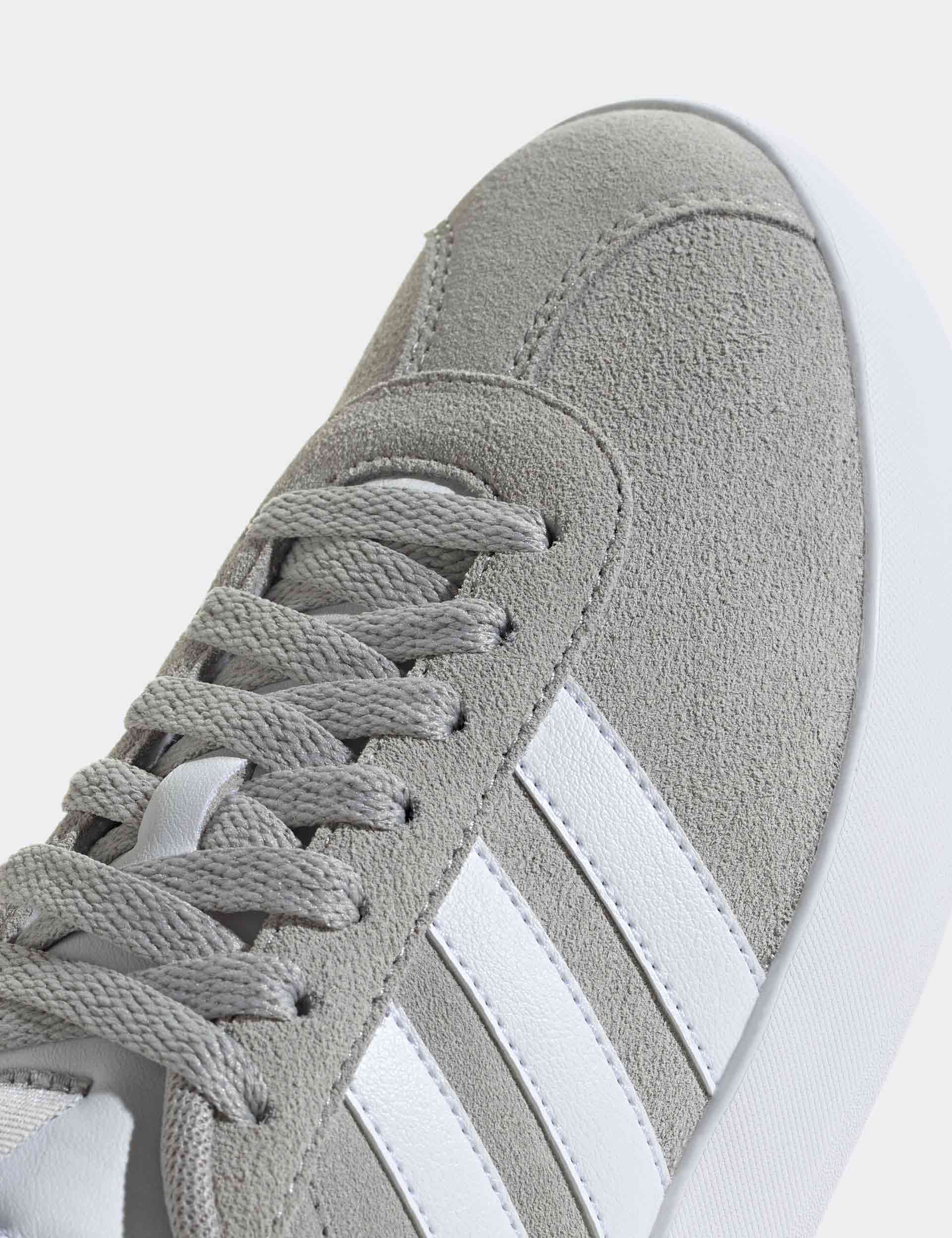 VL Court 3.0 Women's Tennis Shoes - Grey Two/Cloud White/Silver Metallic - Lightweight Comfortable Sneakers for Running, Gym Workouts & Casual Wear