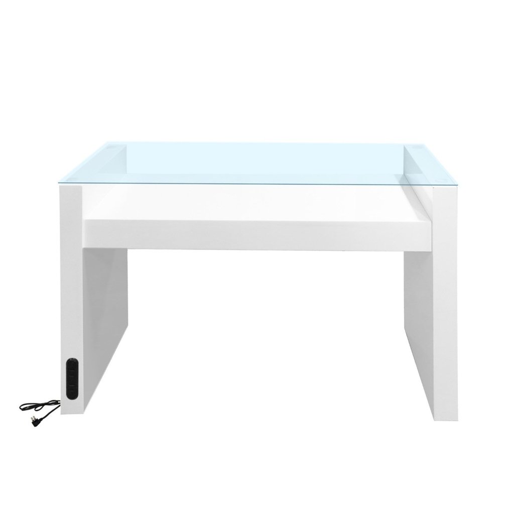 Professional Manicure Table with Tempered Glass Top - Perfect for Nail Salons, Home Spa & Mobile Nail Technicians