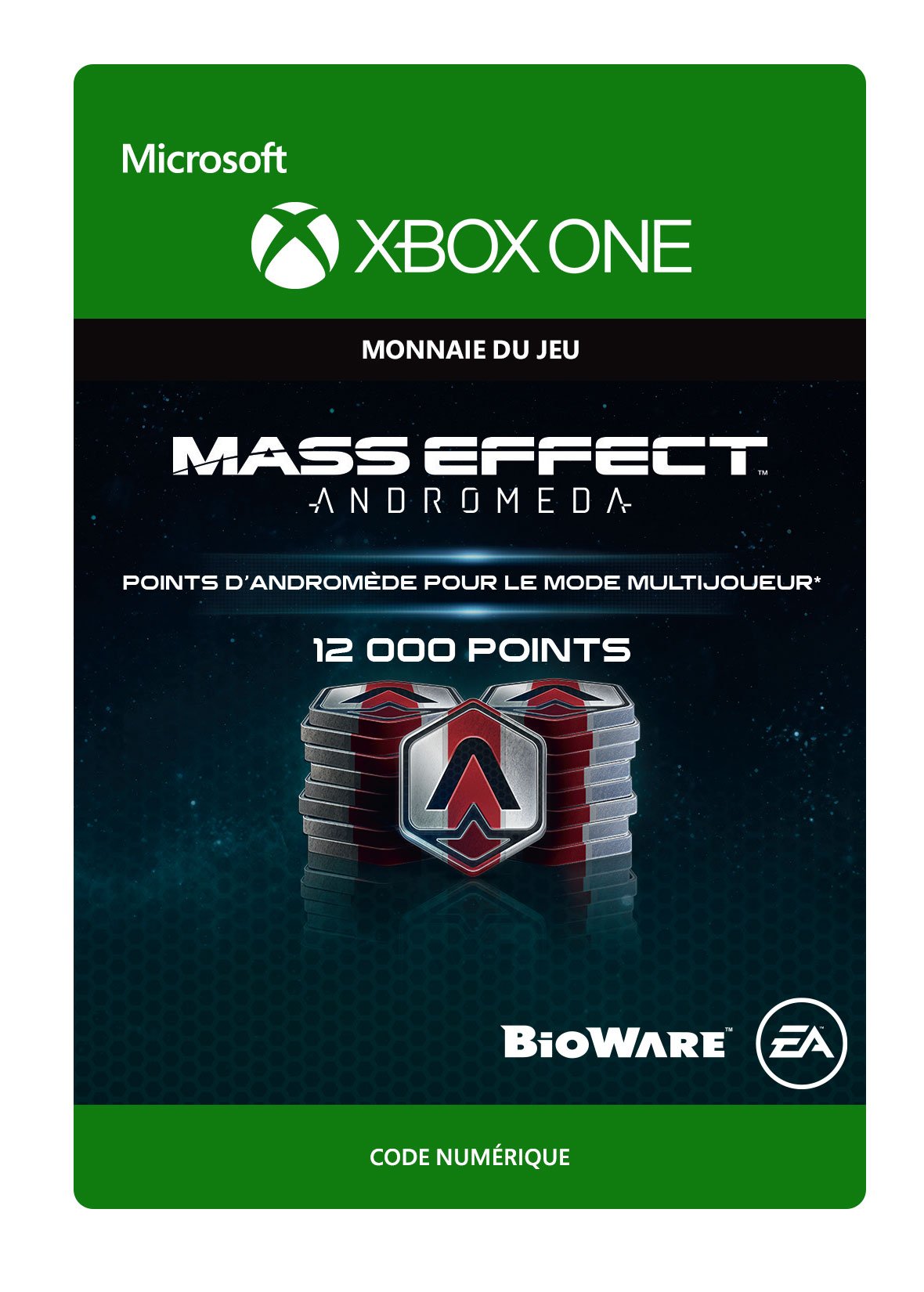 Mass Effect: Andromeda - 12000 Xbox One Points Digital Download Code | Expand Your Galaxy with Bonus Content for Xbox One Gaming Experience