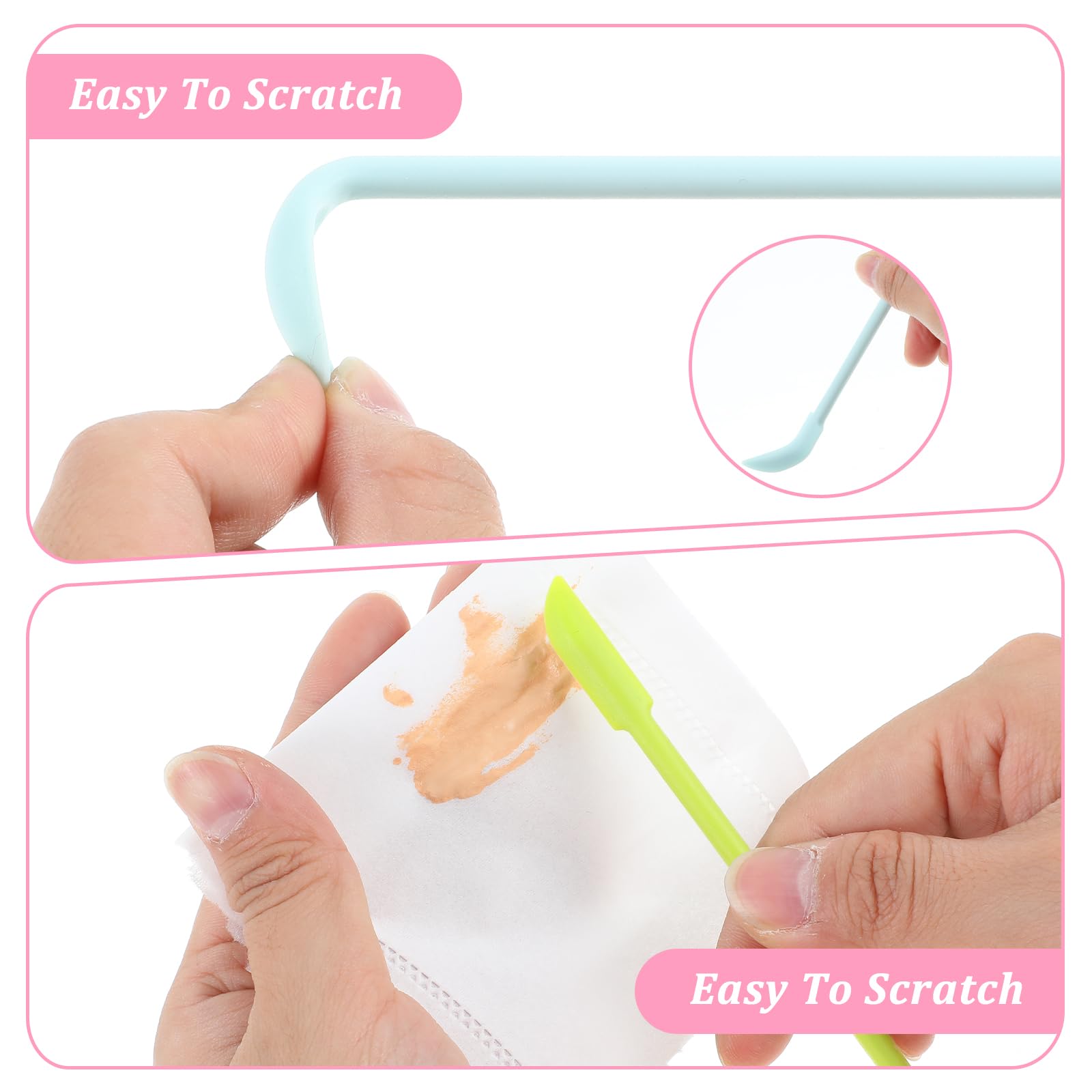 Xindojuz 4 PCS Silicone Beauty Spatula Set - Mini Reusable Makeup Spatulas for Cosmetics, Lotion, Skincare & Waxing | Perfect for Jars, Kitchens & DIY Hair Removal (Great for Travel & Salon Use)