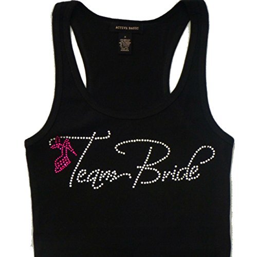 Crystal Team Bride Tank Top - Women's Rhinestone Bridal Shirt for Bachelorette Party, Wedding Shower & Girls Night Out