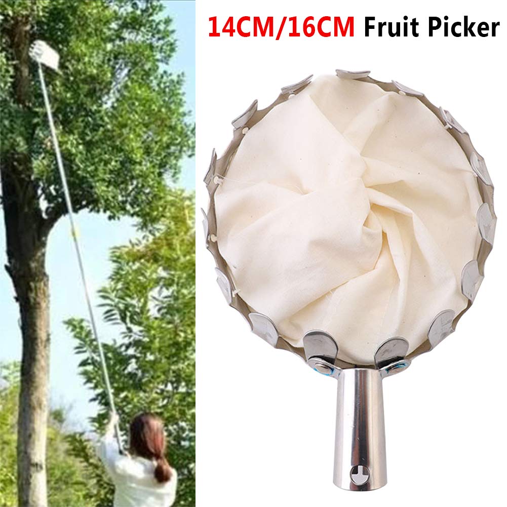 SYCOOVEN 14cm Metal Fruit Picker Basket - Durable Garden Harvesting Tool for Picking Cherries, Pears, Peaches - Portable Agricultural Hardware for Orchard, Farm & Home Gardening (Great for Harvest Season & Fruit Collection)